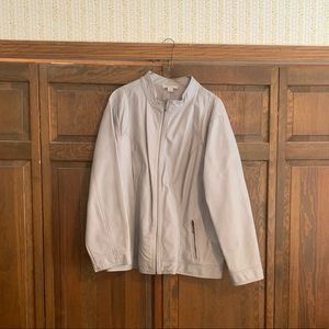 Women’s plus size faux leather blazer